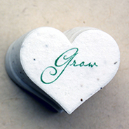 printed seed paper hearts Grow