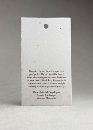 Custom, Personalized Handmade Seed Paper Tags - 3.5" x 2" - Choice of Holiday Art - Set of 16