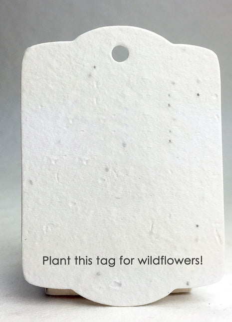 Custom, Personalized Seed Paper Tags - Upload Logo - 3.25" wide by 2.375" tall - Set of 16