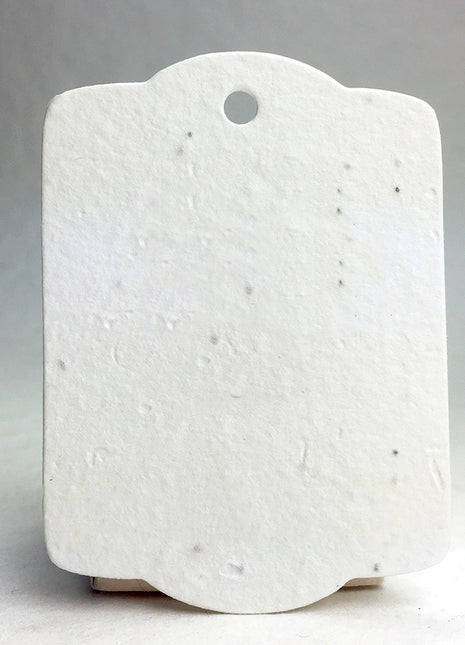 Custom, Personalized Seed Paper Tags - Upload Logo, Text on Reverse - 3.25" wide by 2.375" tall - Set of 16