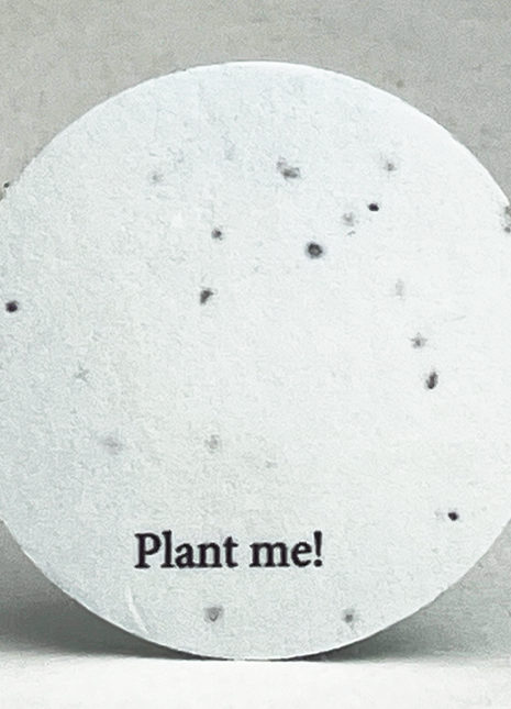 Personalized Wildflower Seed Paper Circles - 2" Diameter - Logo Upload - Set of 24