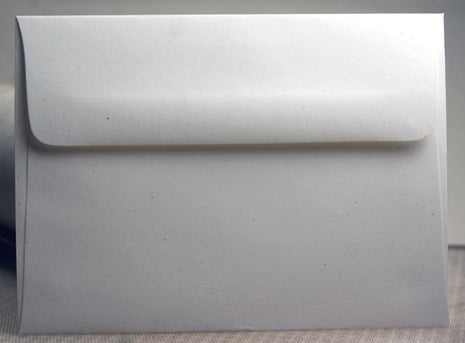 Handmade White Seed Paper Invitations - 5" x 7" - Set of 4 with Envelopes