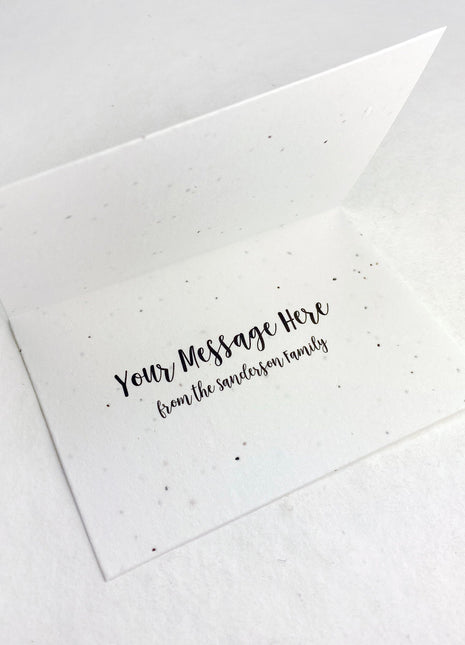 Personalized Christmas Cards - Add Message, Pick Image - Handmade Seed Paper - Set of 10 with Envelopes