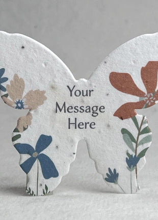 Custom, Personalized Large Floral Art - Handmade Seed Paper Butterflies 3"w x 2.85"h
