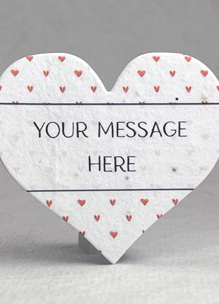 Custom Personalized Seed Paper Hearts - 2.5" x 2.85" - Handmade Paper with Wildflower Seeds - Pattern Art