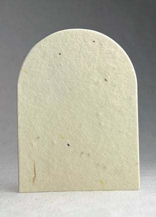 Arch Shape Card - 2.4" x 3.25"- Handmade Wildflower Seed Paper - Set of 18