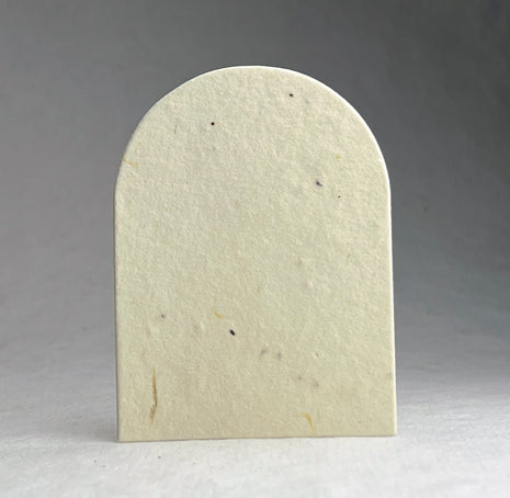 Arch Shape Card - 2.4" x 3.25"- Handmade Wildflower Seed Paper - Set of 18