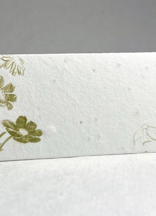 Folding Place Cards - Custom Printed With Guest Names - Handmade Seed Paper