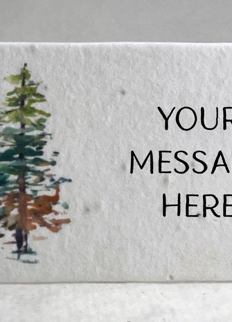 Custom, Personalized Watercolor Seed Paper Escort Card with Planting Instructions - 3.5 x 2 inch - Choose your Art