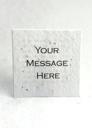 Handmade Seed Paper Squares - Custom Print - 2" x 2" - Set of 24 with Planting Directions