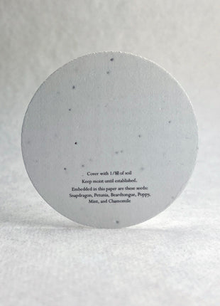Personalized Large Wildflower Seed Paper Circles - 3.25" Diameter - Set of 12