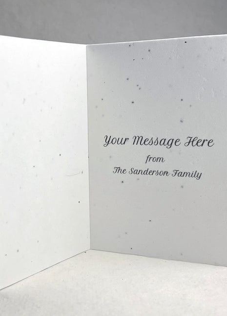 Personalized Christmas Cards - Add Message, Pick Image - Handmade Seed Paper - Set of 10 with Envelopes