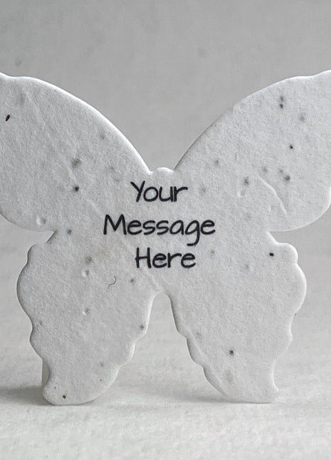 Custom Personalized Seed Paper Butterflies - 3" x 2.85" - Choose Your Paper Style