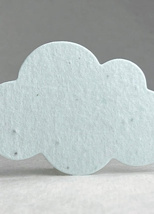 Custom, Personalized Handmade Seed Paper Memorial Cloud Shapes - 3" x 2" - Set of 24