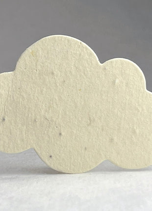 Custom, Personalized Handmade Seed Paper Memorial Cloud Shapes - 3" x 2" - Set of 24