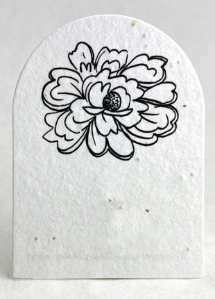 Personalized Arch Shape Card - 2.4" x 3.25" - Handmade Wildflower Seed Paper - Set of 18