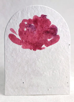 Personalized Arch Shape Card - 2.4" x 3.25" - Handmade Wildflower Seed Paper - Set of 18
