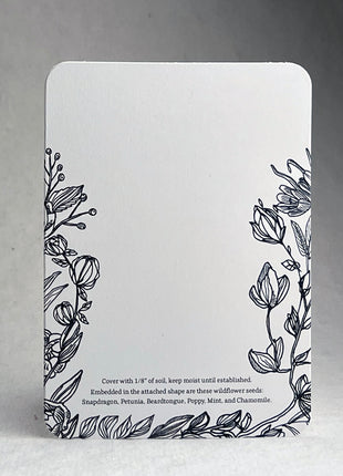 Custom, Personalized Baby Shower Favor - Card 3.5" x 4.875" w/ Seed Paper Bodysuit 2.5" x 3.25" - Choose Print and Paper Color - Set of 8