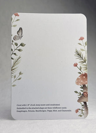 Custom, Personalized Baby Shower Favor - Card 3.5" x 4.875" w/ Seed Paper Bodysuit 2.5" x 3.25" - Choose Print and Paper Color - Set of 8