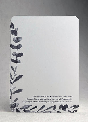 Custom, Personalized Baby Shower Favor - Card 3.5" x 4.875" w/ Seed Paper Bodysuit 2.5" x 3.25" - Choose Print and Paper Color - Set of 8