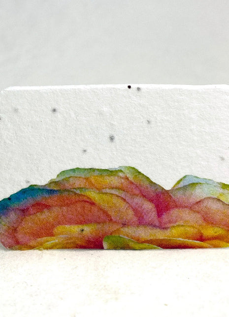 Personalized Seed Paper Gift Tags - 1.5" x 3" - Double Sided with Art & Message - Set of 36 or 96