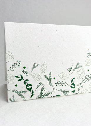 Personalized Holiday Cards - Add your Message - Wildflower Seed Paper - Set of 10 w/ Envelopes
