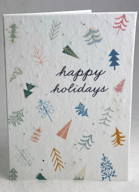 Personalized Christmas Cards - Add Message, Pick Image - Handmade Seed Paper - Set of 10 with Envelopes