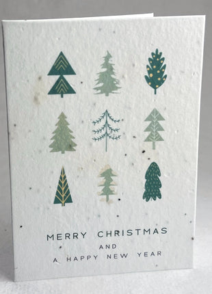 Personalized Christmas Cards - Add Message, Pick Image - Handmade Seed Paper - Set of 10 with Envelopes