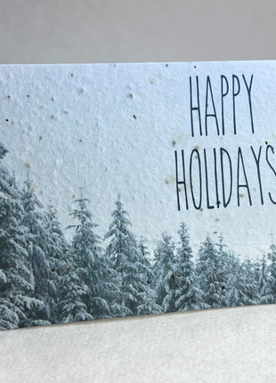 Personalized Holiday Cards - Add Message, Pick Image - Handmade Seed Paper - Set of 10 with Envelopes