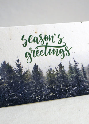 Personalized Cards - Add Message, Pick Image - Season's Greetings - Wildflower Seed Paper - Set of 10 with Envelopes