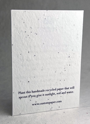 Personalized Holiday Cards - Add Message, Pick Image - Handmade Seed Paper - Set of 10 with Envelopes