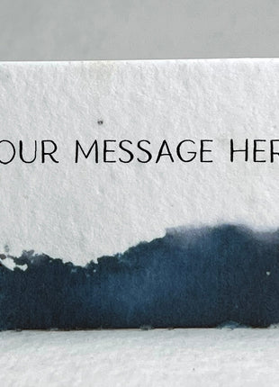 Custom, Personalized Watercolor Swash Handmade Seed Paper Escort Card with Planting Instructions