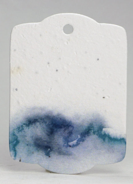 Custom, Personalized Tags - Handmade Wildflower Seed Paper - Watercolor - 3.25" x 2.375" - Set of 16