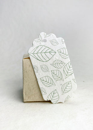 Personalized Seed Paper Gift Tags - 1.5" x 3" - Double Sided with Art & Message - Set of 36 or 96