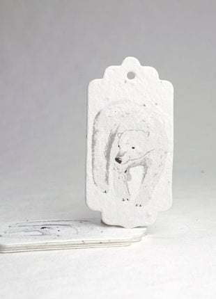 Personalized Seed Paper Gift Tags - 1.5" x 3" - Double Sided with Art & Message - Set of 36 or 96