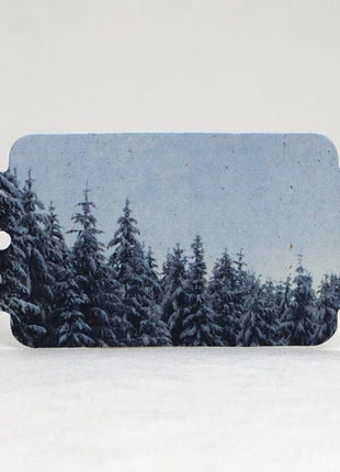 Personalized Seed Paper Gift Tags - 1.5" x 3" - Double Sided with Holiday Art & Message - Set of 36 or 96