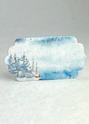 Personalized Seed Paper Gift Tags - 1.5" x 3" - Double Sided with Holiday Art & Message - Set of 36 or 96