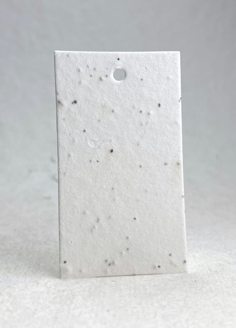 Custom, Personalized Tags - Wildflower Seed Paper - 3.5" by 2" - Set of 16 with Planting Guide
