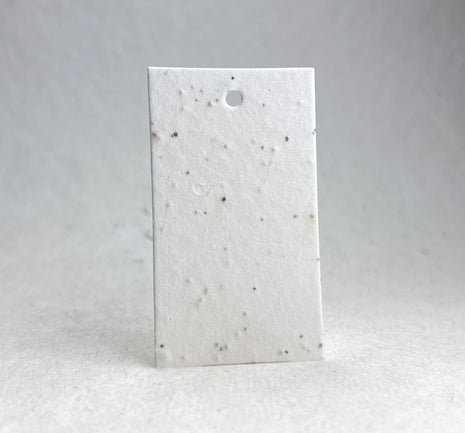 Custom, Personalized Tags - Wildflower Seed Paper - 3" by 2" - Set of 16 with Planting Guide