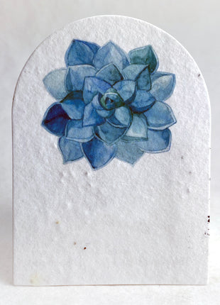 Personalized Arch Shape Card - 2.4" x 3.25" - Handmade Wildflower Seed Paper - Set of 18