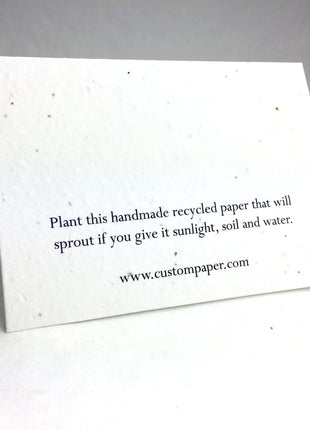 Personalized Holiday Cards - Add Message, Pick Image - Handmade Seed Paper - Set of 10 with Envelopes