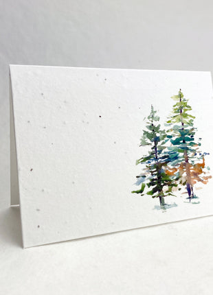 Personalized Holiday Cards - Add your Message - Wildflower Seed Paper - Set of 10 w/ Envelopes