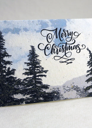 Personalized Christmas Cards - Add Message, Pick Image - Handmade Seed Paper - Set of 10 with Envelopes