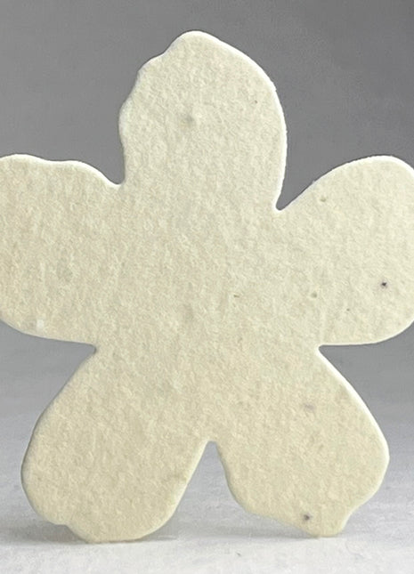 Custom, Personalized Handmade Wildflower Seed Paper - Flower Shape - 2.5" x 2.4" - Set of 24