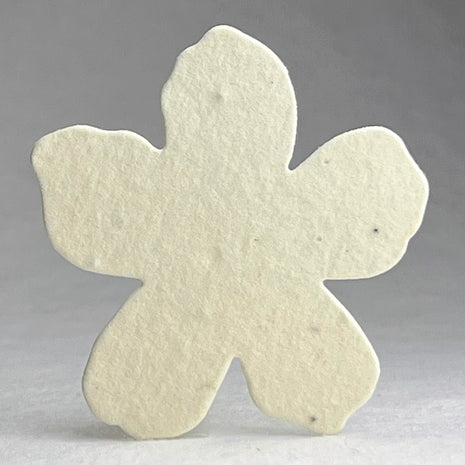 Personalized Handmade Wildflower Seed Paper - Flower Shape - 2.5" x 2.4" - Set of 24