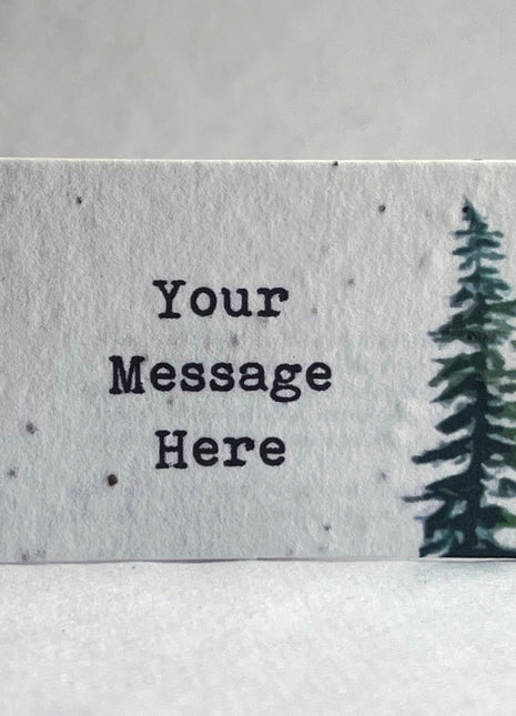 Custom, Personalized Handmade Seed Paper Tags - 3.5" x 2" - Choose Art Style - Set of 16