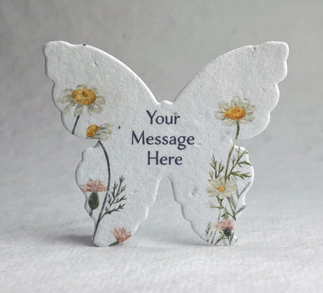 Custom, Personalized Large Floral Art - Handmade Seed Paper Butterflies 3"w x 2.85"h