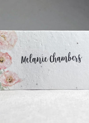 Place Cards - Custom Printed with Guest Names - Handmade Seed Paper