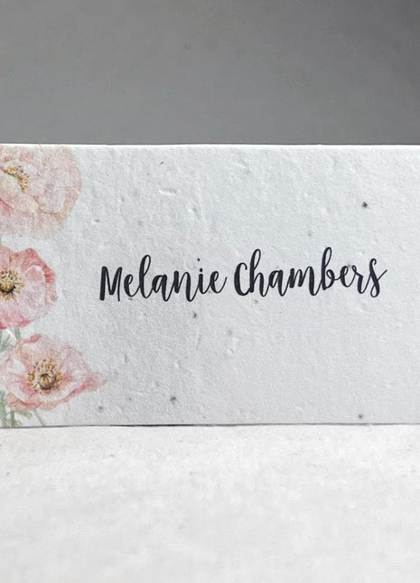 Place Cards - Custom Printed with Guest Names - Handmade Seed Paper