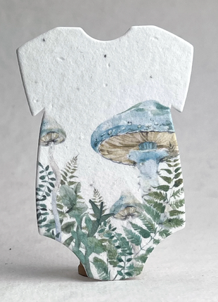Handmade Seed Paper - Infant Bodysuit Shape - Double Sided Print - Set of 18
